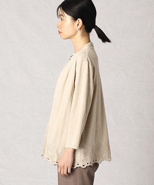 Comme Ca Mature(コムサマチュア)の「リネン カーデイガン(カーディガン/ボレロ・レディース・ネイビー/キナリ・MEDIUM/LARGE)」の13枚目の写真