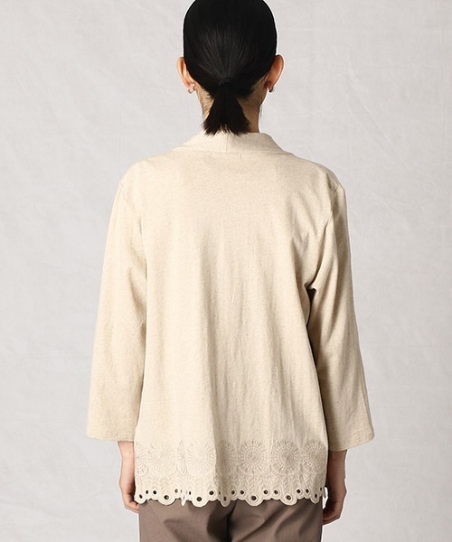 Comme Ca Mature(コムサマチュア)の「リネン カーデイガン(カーディガン/ボレロ・レディース・ネイビー/キナリ・MEDIUM/LARGE)」の14枚目の写真