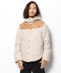 goa | ツイードレザーヨークダウンジャケット(ダウンジャケット/コート)