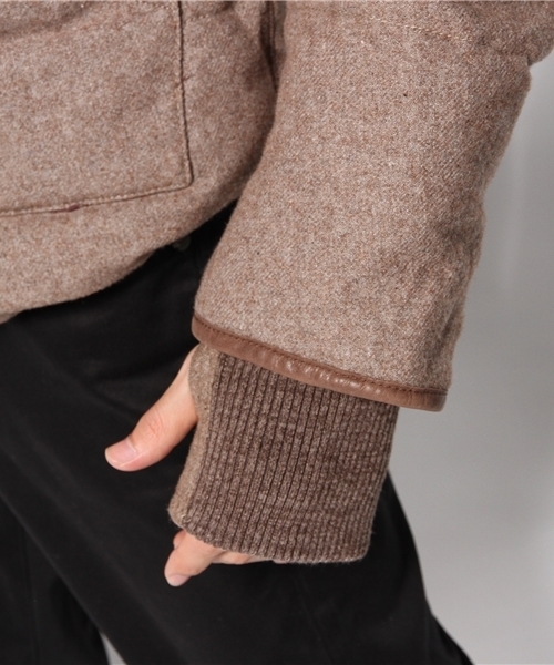 goa（ゴア）の「ツイードレザーヨークダウンジャケット（ダウンジャケット/コート・メンズ・モカ/ベージュ・1/2）」の10枚目の写真