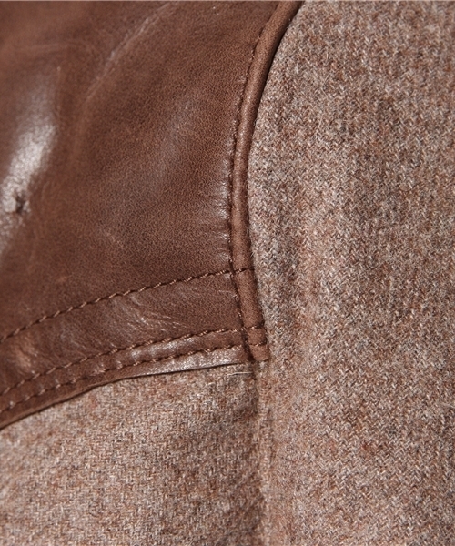 goa（ゴア）の「ツイードレザーヨークダウンジャケット（ダウンジャケット/コート・メンズ・モカ/ベージュ・1/2）」の7枚目の写真