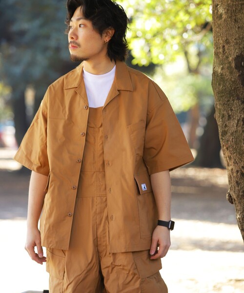 FREAK'S STORE（フリークスストア）の「WEB限定 CAPTAIN STAG×FREAK'S STORE/キャプテンスタッグ 別注 ファイヤープルーフ サイドポケット ギアシャツ/難燃/リップストップ（シャツ/ブラウス・メンズ・ブラック/ブラウン/グレイッシュベージュ/オリーブ・SMALL/MEDIUM/LARGE）」の7枚目の写真