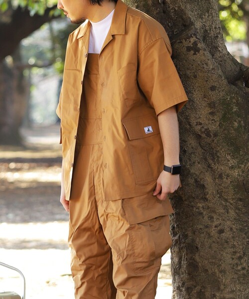 FREAK'S STORE（フリークスストア）の「WEB限定 CAPTAIN STAG×FREAK'S STORE/キャプテンスタッグ 別注 ファイヤープルーフ サイドポケット ギアシャツ/難燃/リップストップ（シャツ/ブラウス・メンズ・ブラック/ブラウン/グレイッシュベージュ/オリーブ・SMALL/MEDIUM/LARGE）」の11枚目の写真