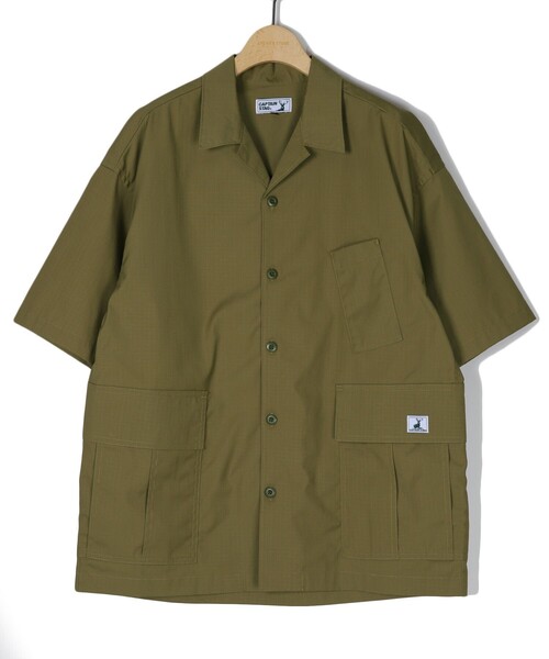 FREAK'S STORE（フリークスストア）の「WEB限定 CAPTAIN STAG×FREAK'S STORE/キャプテンスタッグ 別注 ファイヤープルーフ サイドポケット ギアシャツ/難燃/リップストップ（シャツ/ブラウス・メンズ・ブラック/ブラウン/グレイッシュベージュ/オリーブ・SMALL/MEDIUM/LARGE）」の20枚目の写真