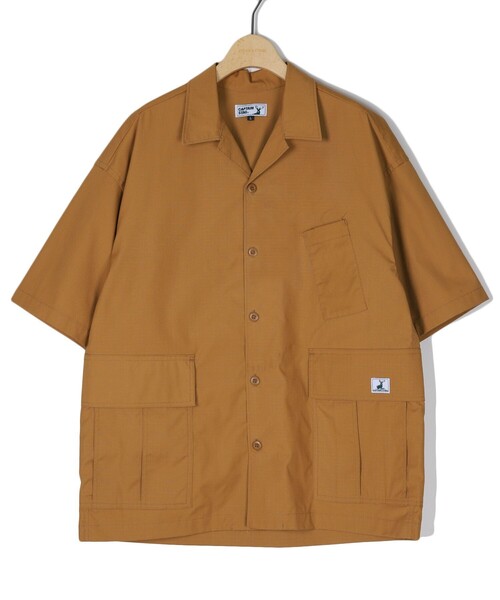 FREAK'S STORE（フリークスストア）の「WEB限定 CAPTAIN STAG×FREAK'S STORE/キャプテンスタッグ 別注 ファイヤープルーフ サイドポケット ギアシャツ/難燃/リップストップ（シャツ/ブラウス・メンズ・ブラック/ブラウン/グレイッシュベージュ/オリーブ・SMALL/MEDIUM/LARGE）」の21枚目の写真