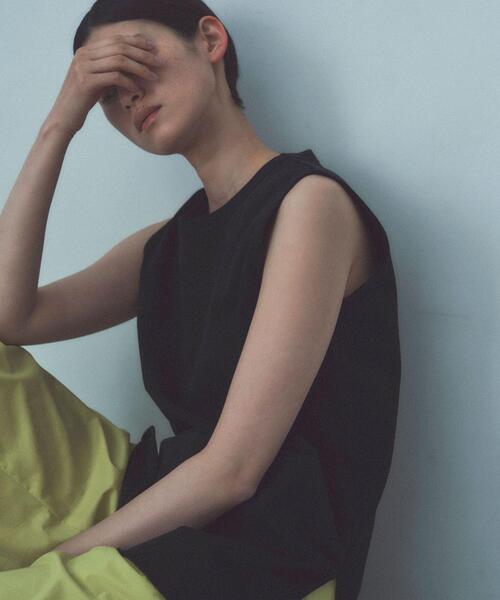 green label relaxing（グリーンレーベルリラクシング）の「[ 1_OF MINE ] FFC GIZA ノースリーブ クルーネック Tシャツ <フリーサイズ>（Tシャツ/カットソー・レディース・ホワイト/オレンジ系その他/ブラック/ライトブルー・FREE）」の3枚目の写真