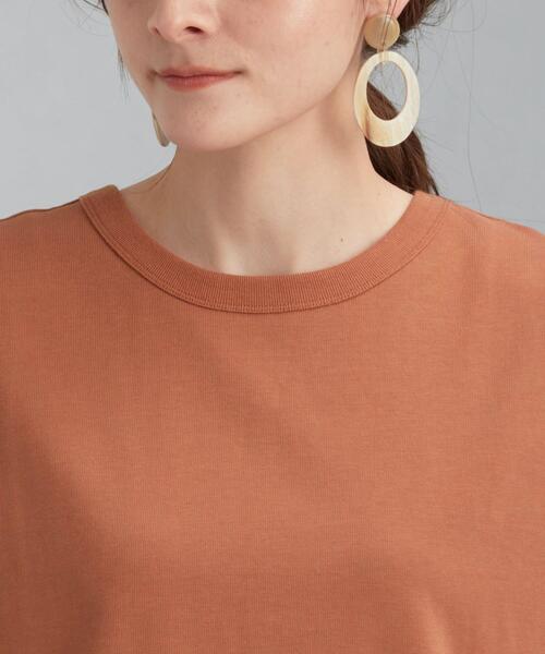 green label relaxing（グリーンレーベルリラクシング）の「[ 1_OF MINE ] FFC GIZA ノースリーブ クルーネック Tシャツ <フリーサイズ>（Tシャツ/カットソー・レディース・ホワイト/オレンジ系その他/ブラック/ライトブルー・FREE）」の7枚目の写真