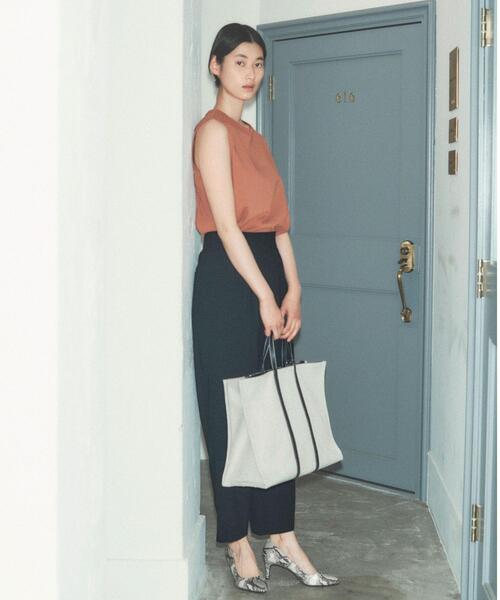 green label relaxing（グリーンレーベルリラクシング）の「[ 1_OF MINE ] FFC GIZA ノースリーブ クルーネック Tシャツ <フリーサイズ>（Tシャツ/カットソー・レディース・ホワイト/オレンジ系その他/ブラック/ライトブルー・FREE）」の22枚目の写真