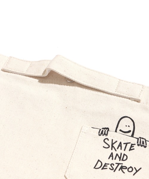 THRASHER（スラッシャー）の「THRASHER/スラッシャー Tote Shoulder S ショルダーバッグ キャンバスコットン ゴンズ（ショルダーバッグ・メンズ・ホワイト/ホワイト×レッド/ホワイト×ブラック/ホワイト×ブルー・ONE SIZE）」の16枚目の写真