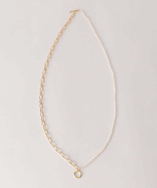 BEAUTY&YOUTH UNITED ARROWS（ビューティーアンドユースユナイテッドアローズ）の「BY チェーン×ミニパールモチーフネックレス -2WAY-（ネックレス・レディース・ゴールド/シルバー・FREE）」の3枚目の写真