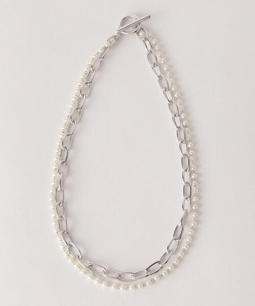 BEAUTY&YOUTH UNITED ARROWS（ビューティーアンドユースユナイテッドアローズ）の「BY チェーン×ミニパールモチーフネックレス -2WAY-（ネックレス・レディース・ゴールド/シルバー・FREE）」の6枚目の写真