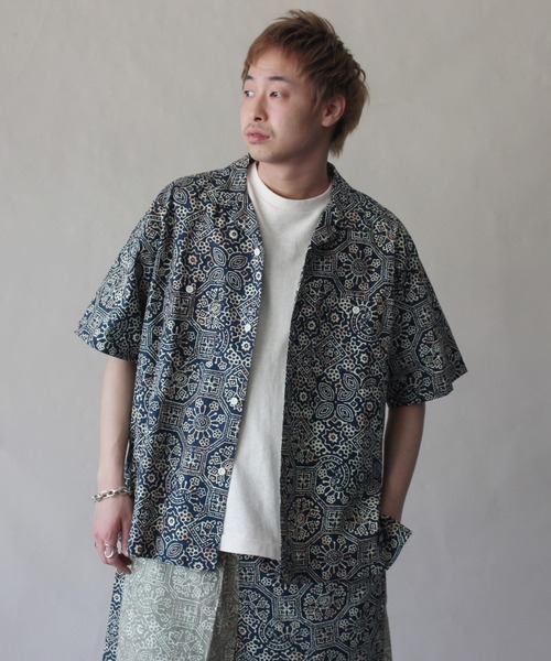 MANASTASH（マナスタッシュ）の「MANASTASH/マナスタッシュ　JAIPUR SHIRT（シャツ/ブラウス・メンズ・その他/ネイビー/カーキ・X-LARGE/MEDIUM/LARGE）」の2枚目の写真