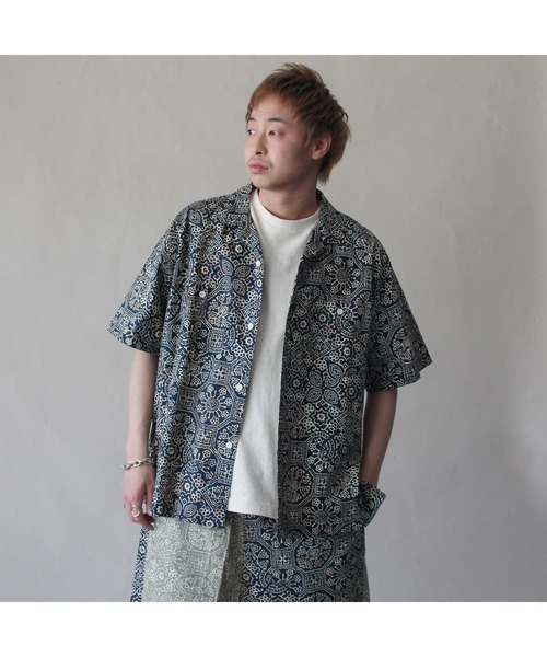 MANASTASH（マナスタッシュ）の「MANASTASH/マナスタッシュ　JAIPUR SHIRT（シャツ/ブラウス・メンズ・その他/ネイビー/カーキ・X-LARGE/MEDIUM/LARGE）」の4枚目の写真