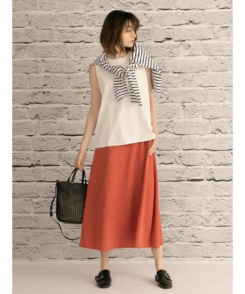 OWLSPALE（オールズペール）の「21s天竺ノースリーブ（タンクトップ・レディース・ホワイト/ブラック/ベージュ・FREE）」の19枚目の写真