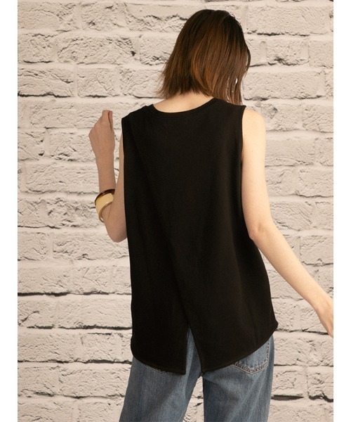 OWLSPALE（オールズペール）の「21s天竺ノースリーブ（タンクトップ・レディース・ホワイト/ブラック/ベージュ・FREE）」の20枚目の写真