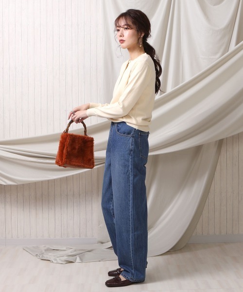SELECT LEVERY(セレクトリベリー)の「(Emma) デニムワイドカーブドパンツ(デニムパンツ・レディース・ブルー/ネイビー/インディゴブルー/ダークグレー・MEDIUM/SMALL/LARGE/X-LARGE)」の19枚目の写真