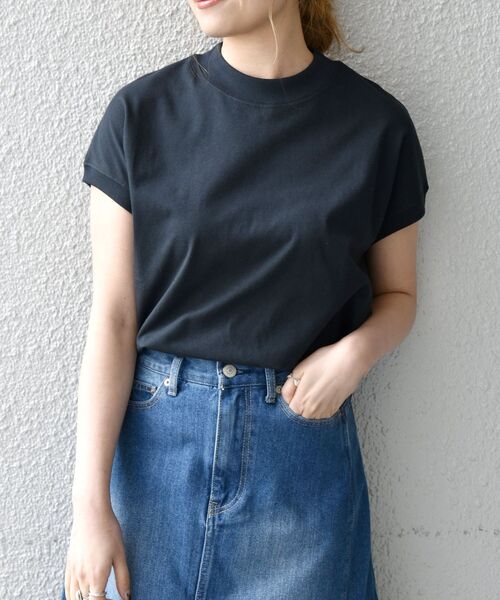 SHIPS any(シップス エニィ)の「SHIPS any: SHELTECH フレンチスリーブ パックTEE(Tシャツ/カットソー・レディース・オレンジ/ベージュ/ブラック/ホワイト・ONE SIZE)」の3枚目の写真