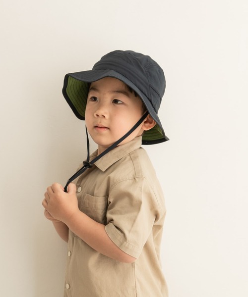 URBAN RESEARCH DOORS（アーバンリサーチドアーズ）の「アドベンチャーハット(KIDS)（ハット・キッズ・ネイビー/カーキ・ONE）」の2枚目の写真