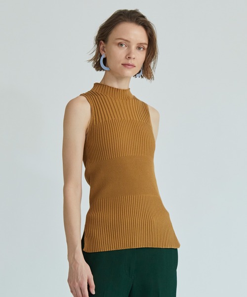 Estnation パネルリブノースリーブニット ニット セーター Estnation エストネーション 公式通販