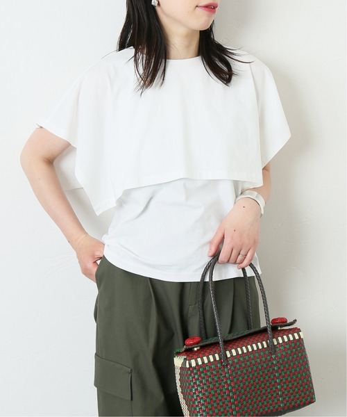 journal standard L'essage（ジャーナルスタンダードレサージュ）の「ワイドカラープルオーバー◆（Tシャツ/カットソー・レディース・ホワイト/グレー/ブルー・FREE）」の2枚目の写真