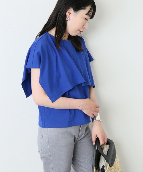 journal standard L'essage（ジャーナルスタンダードレサージュ）の「ワイドカラープルオーバー◆（Tシャツ/カットソー・レディース・ホワイト/グレー/ブルー・FREE）」の5枚目の写真