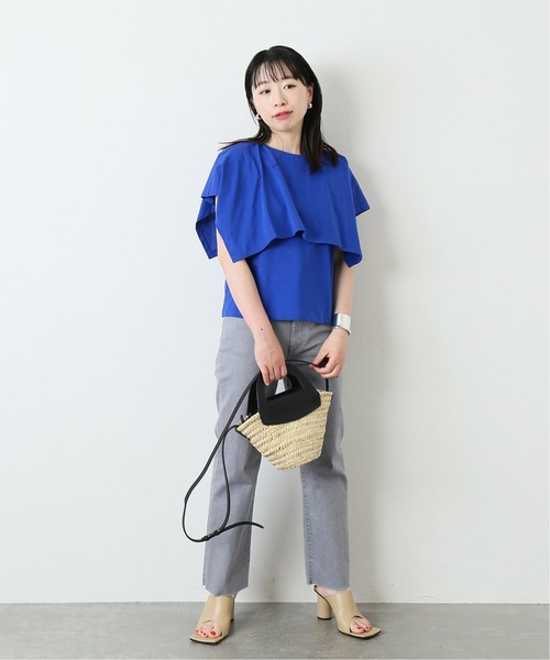 journal standard L'essage（ジャーナルスタンダードレサージュ）の「ワイドカラープルオーバー◆（Tシャツ/カットソー・レディース・ホワイト/グレー/ブルー・FREE）」の15枚目の写真