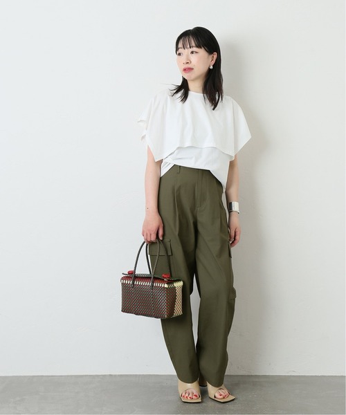 journal standard L'essage（ジャーナルスタンダードレサージュ）の「ワイドカラープルオーバー◆（Tシャツ/カットソー・レディース・ホワイト/グレー/ブルー・FREE）」の7枚目の写真