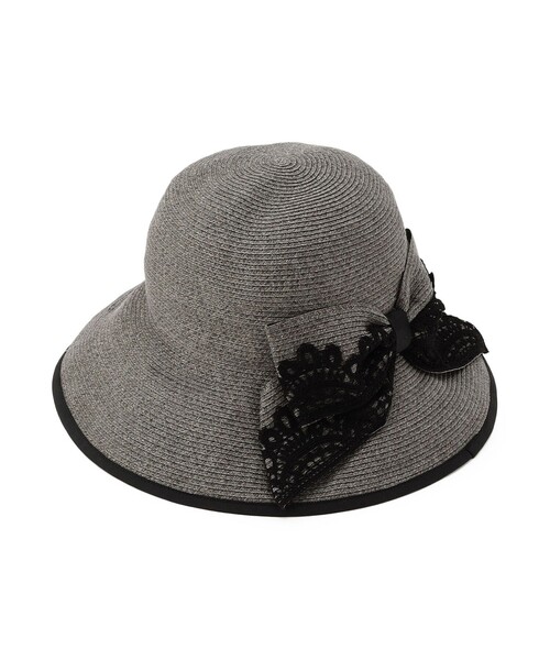TO BE CHIC(トゥー ビー シック)の「UVレースリボン ハット(ハット・レディース・チャコールグレー/ベージュ・FREE)」の5枚目の写真