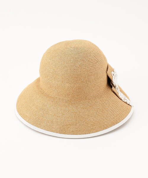 TO BE CHIC(トゥー ビー シック)の「UVレースリボン ハット(ハット・レディース・チャコールグレー/ベージュ・FREE)」の8枚目の写真