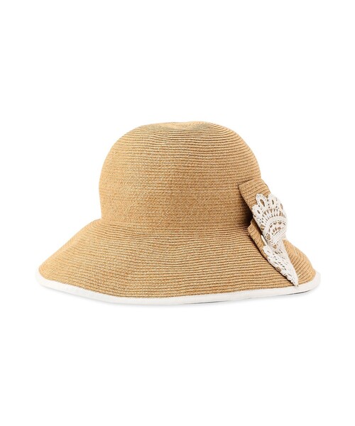 TO BE CHIC(トゥー ビー シック)の「UVレースリボン ハット(ハット・レディース・チャコールグレー/ベージュ・FREE)」の9枚目の写真