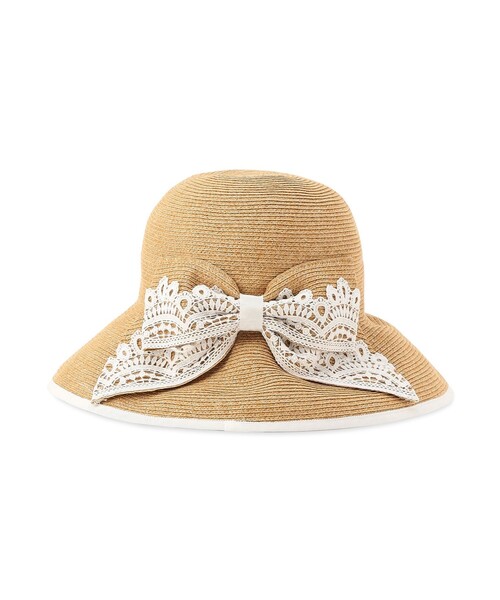 TO BE CHIC(トゥー ビー シック)の「UVレースリボン ハット(ハット・レディース・チャコールグレー/ベージュ・FREE)」の10枚目の写真