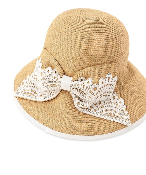 TO BE CHIC(トゥー ビー シック)の「UVレースリボン ハット(ハット・レディース・チャコールグレー/ベージュ・FREE)」の12枚目の写真