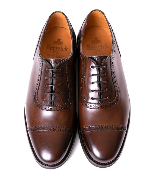Berwick1707(バーウィック)の「Berwick バーウィック キャップトゥ 5277 ヴィブラム ソール(ドレスシューズ・メンズ・ダークブラウン/ブラウン・6/8/6.5/7/7.5/5.5/5/8.5)」の5枚目の写真
