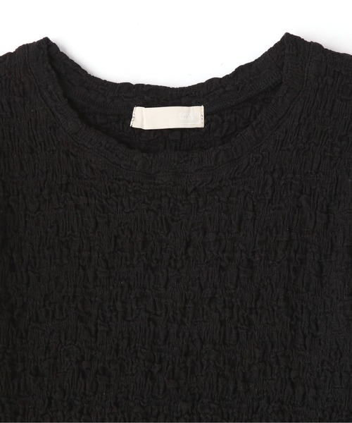 FREE'S MART（フリーズマート）の「ふくれジャガードパフスリーブカットソー（Tシャツ/カットソー・レディース・ブラック/グレー/ホワイト/イエロー・FREE）」の8枚目の写真