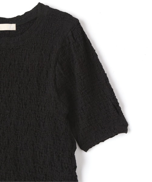 FREE'S MART（フリーズマート）の「ふくれジャガードパフスリーブカットソー（Tシャツ/カットソー・レディース・ブラック/グレー/ホワイト/イエロー・FREE）」の9枚目の写真