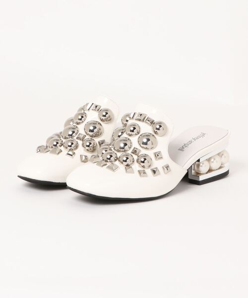 Jeffrey Campbell（ジェフリーキャンベル）の「デザインヒールバックレスパンプス（パンプス・レディース・ブラック/ホワイト・36/37/38/35）」の6枚目の写真