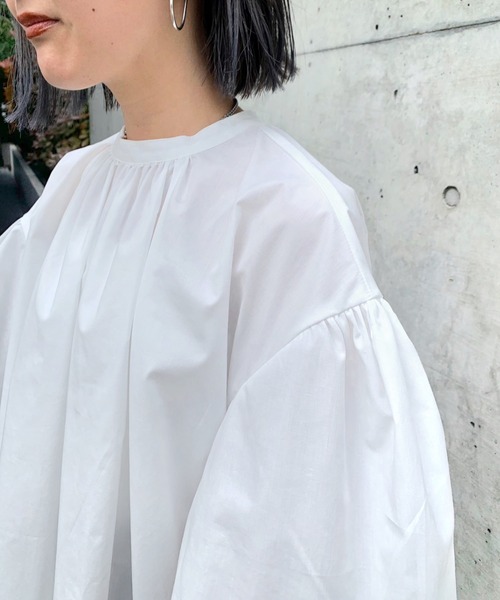 WHO'S WHO gallery(フーズフーギャラリー)の「セパレート半袖ワンピース(シャツワンピース・レディース・ブラック/オフホワイト・FREE)」の10枚目の写真