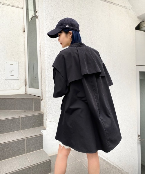 WHO'S WHO gallery(フーズフーギャラリー)の「セパレート半袖ワンピース(シャツワンピース・レディース・ブラック/オフホワイト・FREE)」の19枚目の写真