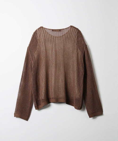 HONEYSUCKLE ROSE（ハニーサックルローズ）の「【HONEYSUCKLE ROSE】メッシュ編みレイヤード（アンサンブル・レディース・ブラウン/ブラック/オフホワイト・M/L）」の12枚目の写真