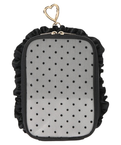 Honey Salon（ハニーサロン）の「ドットマルチキャリーポーチ（ポーチ・レディース・アイボリー/ブラック/ピンク・FREE）」の9枚目の写真