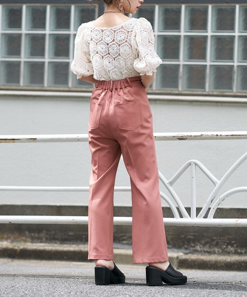 Chico（チコ）の「【新色追加】2wayかぎ針レーストップス（シャツ/ブラウス・レディース・ホワイト/パープル/ブラック/ピンク/ブラウン・FREE）」の14枚目の写真