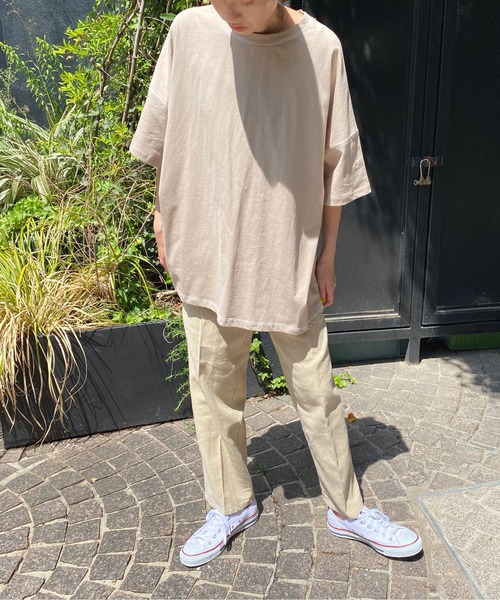 AZUL ENCANTO（アズールエンカント）の「配色ステッチチュニックTシャツ（Tシャツ/カットソー・レディース・グリーン/オフホワイト/ライトベージュ・FREE）」の19枚目の写真