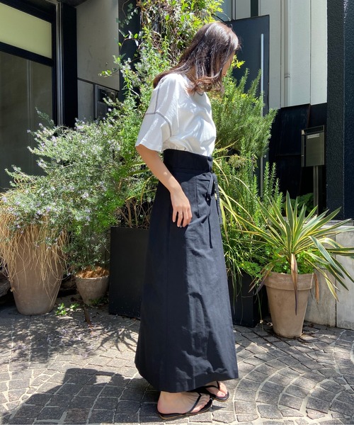 AZUL ENCANTO（アズールエンカント）の「配色ステッチチュニックTシャツ（Tシャツ/カットソー・レディース・グリーン/オフホワイト/ライトベージュ・FREE）」の9枚目の写真