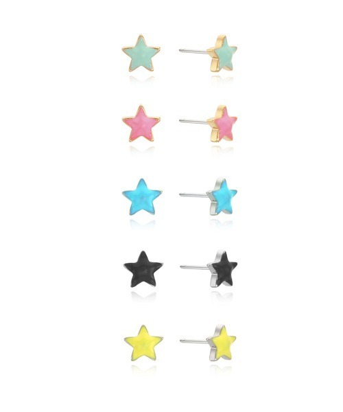 VINTAGE HOLLYWOOD(ビンテージハリウッド)の「【VINTAGE HOLLYWOOD】TWINKLE LITTLE STAR POST EARRING / ヴィンテージハリウッド トゥインクル リトル スター ポスト イヤリング ピアス(ピアス(両耳用)・レディース・スカイブルー/ブラック/ピンク/ミント/レモンイエロー・FREE)」の8枚目の写真