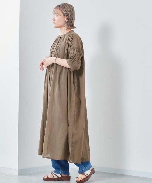 cepo（セポ）の「インド綿　ボイルガウンシャツワンピース（シャツワンピース・レディース・ブラック/グレー/ラベンダー/ブラウン・M）」の3枚目の写真