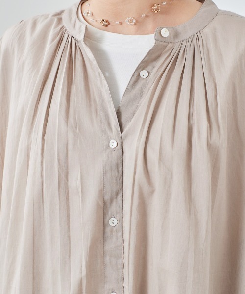 cepo（セポ）の「インド綿　ボイルガウンシャツワンピース（シャツワンピース・レディース・ブラック/グレー/ラベンダー/ブラウン・M）」の20枚目の写真