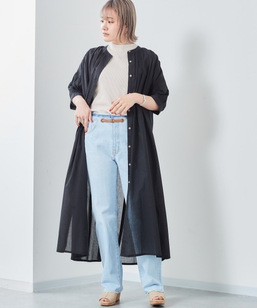 cepo（セポ）の「インド綿　ボイルガウンシャツワンピース（シャツワンピース・レディース・ブラック/グレー/ラベンダー/ブラウン・M）」の13枚目の写真