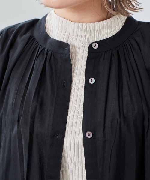 cepo（セポ）の「インド綿　ボイルガウンシャツワンピース（シャツワンピース・レディース・ブラック/グレー/ラベンダー/ブラウン・M）」の22枚目の写真