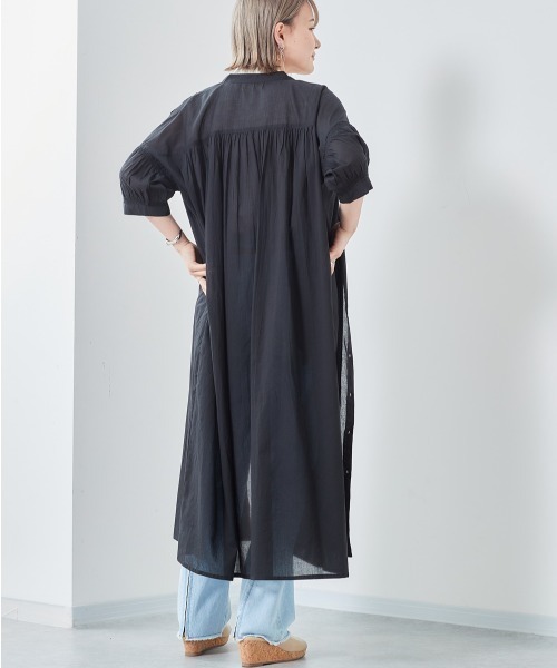 cepo（セポ）の「インド綿　ボイルガウンシャツワンピース（シャツワンピース・レディース・ブラック/グレー/ラベンダー/ブラウン・M）」の19枚目の写真