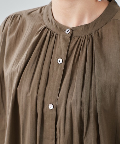 cepo（セポ）の「インド綿　ボイルガウンシャツワンピース（シャツワンピース・レディース・ブラック/グレー/ラベンダー/ブラウン・M）」の18枚目の写真